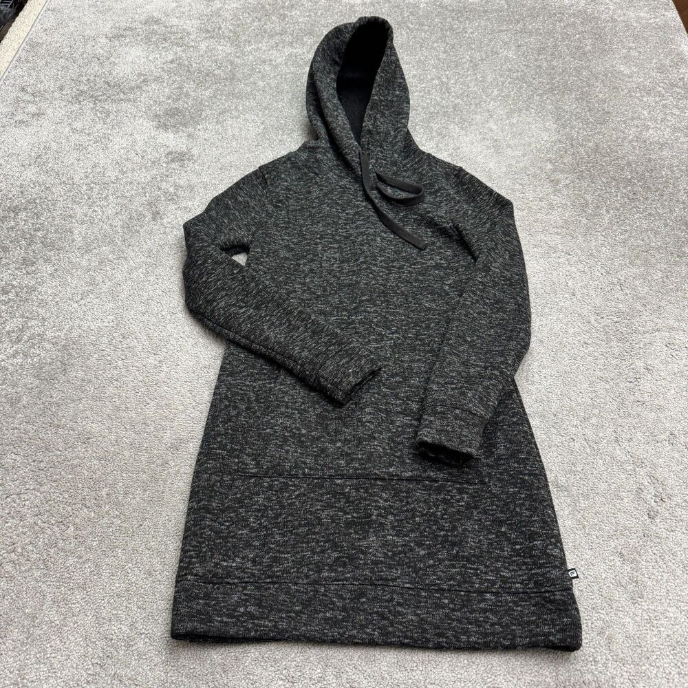 Fabletics Hoodie Sweater Mini Dress Womens Small Yukon Charcoal Gray Heathered
